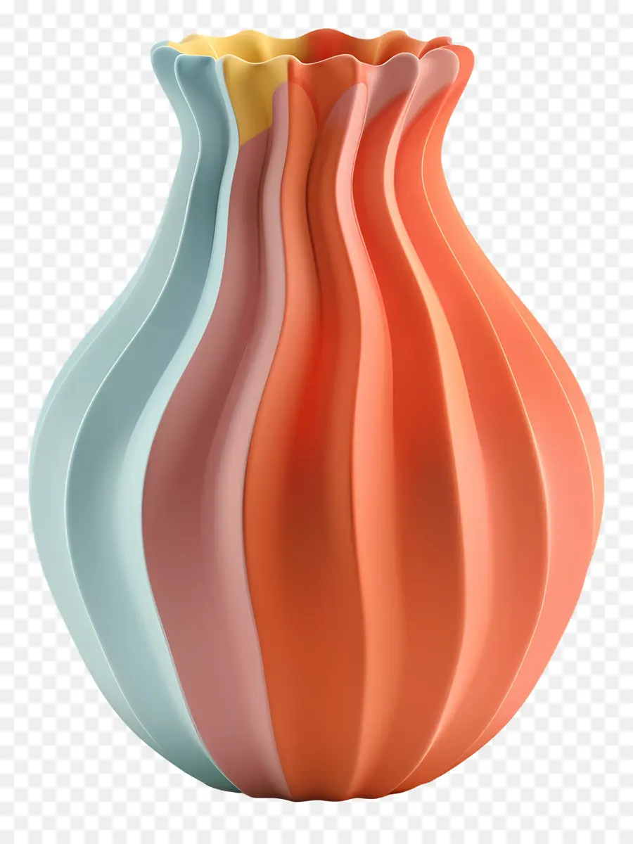 Jarrón De Plástico，Jarrón Naranja Y Rosa PNG