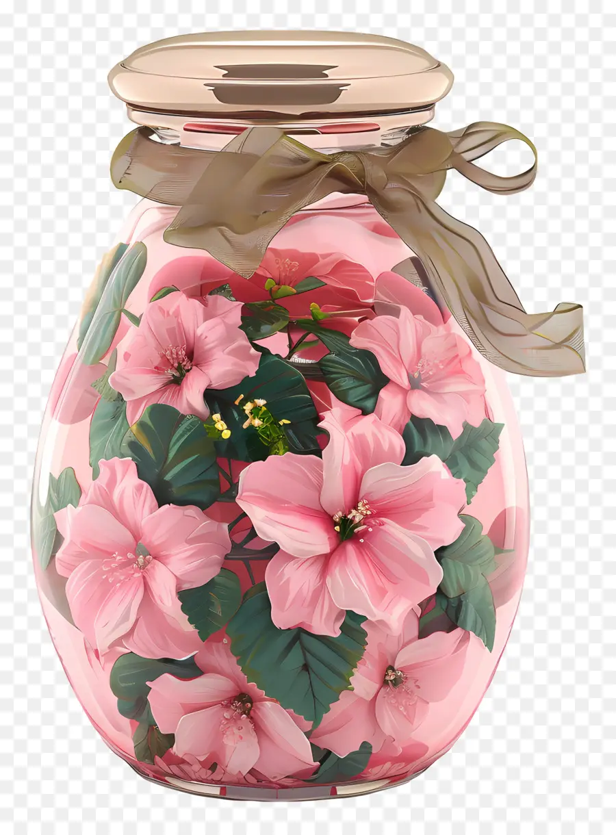 Jarra De Mamá，Flores De Color Rosa PNG