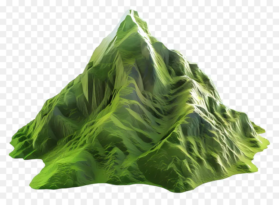 El Verde De La Montaña，El Modelado En 3d PNG