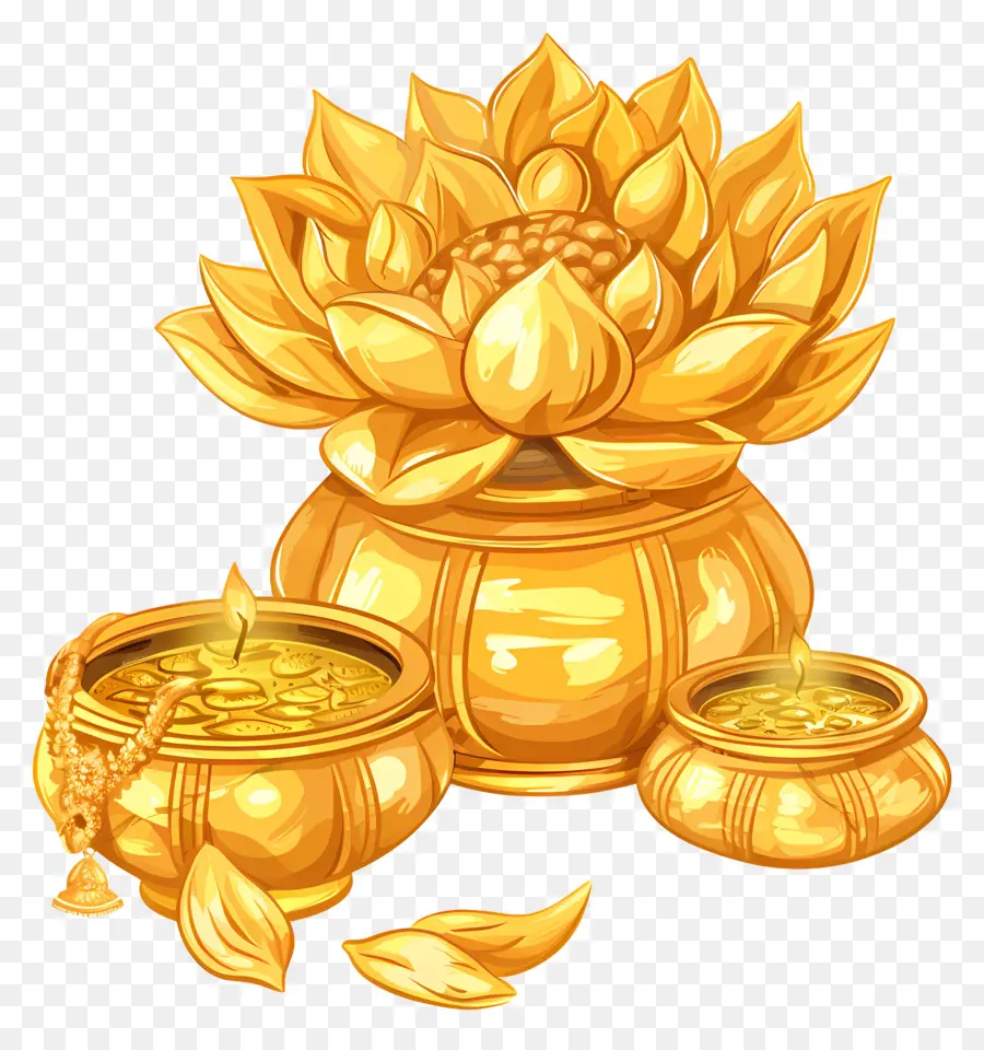 Dhanteras De Oro，Tazones De Oro PNG