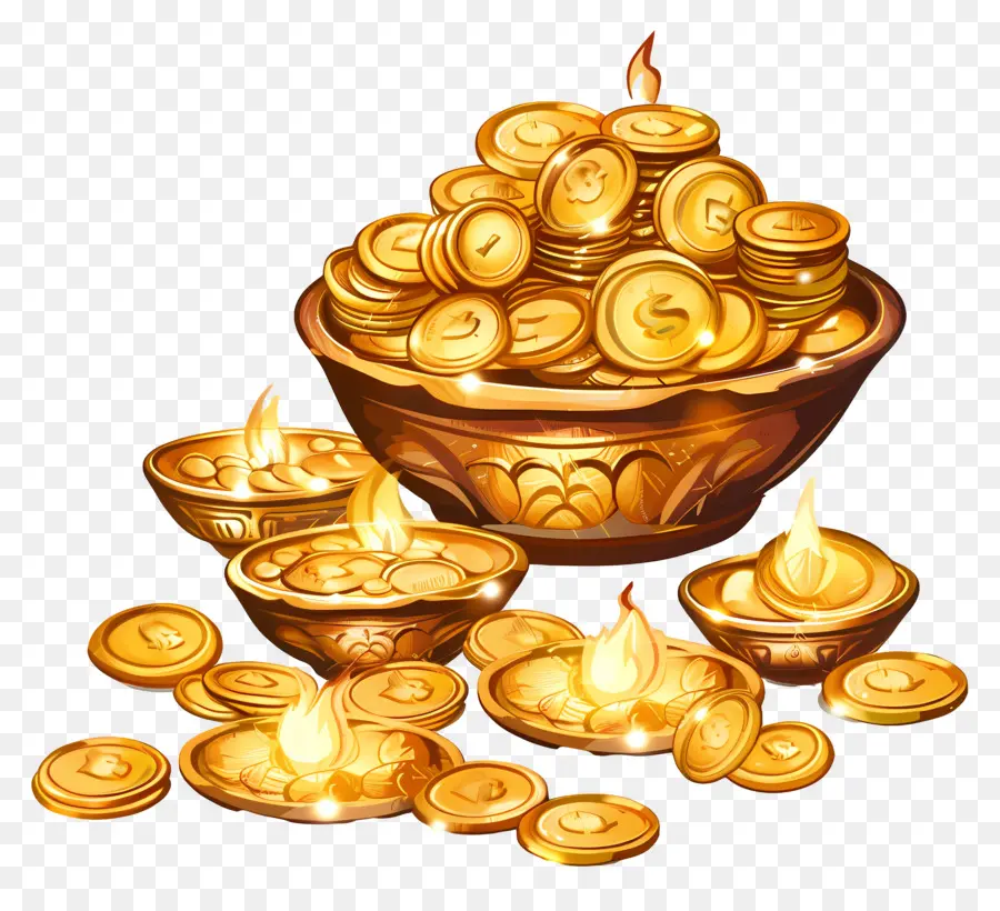 Dhanteras De Oro，Monedas De Oro PNG