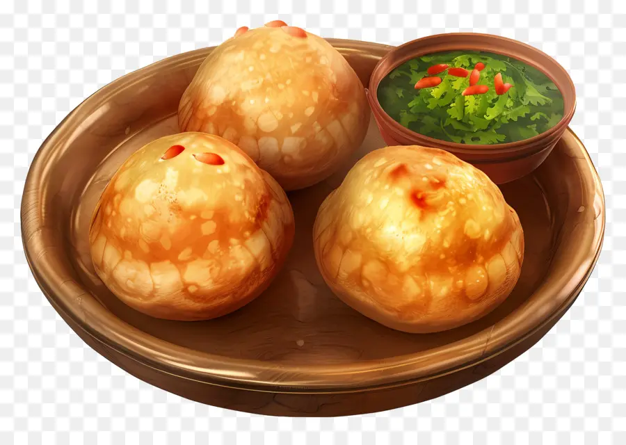 Comida Panipuri，Pan PNG