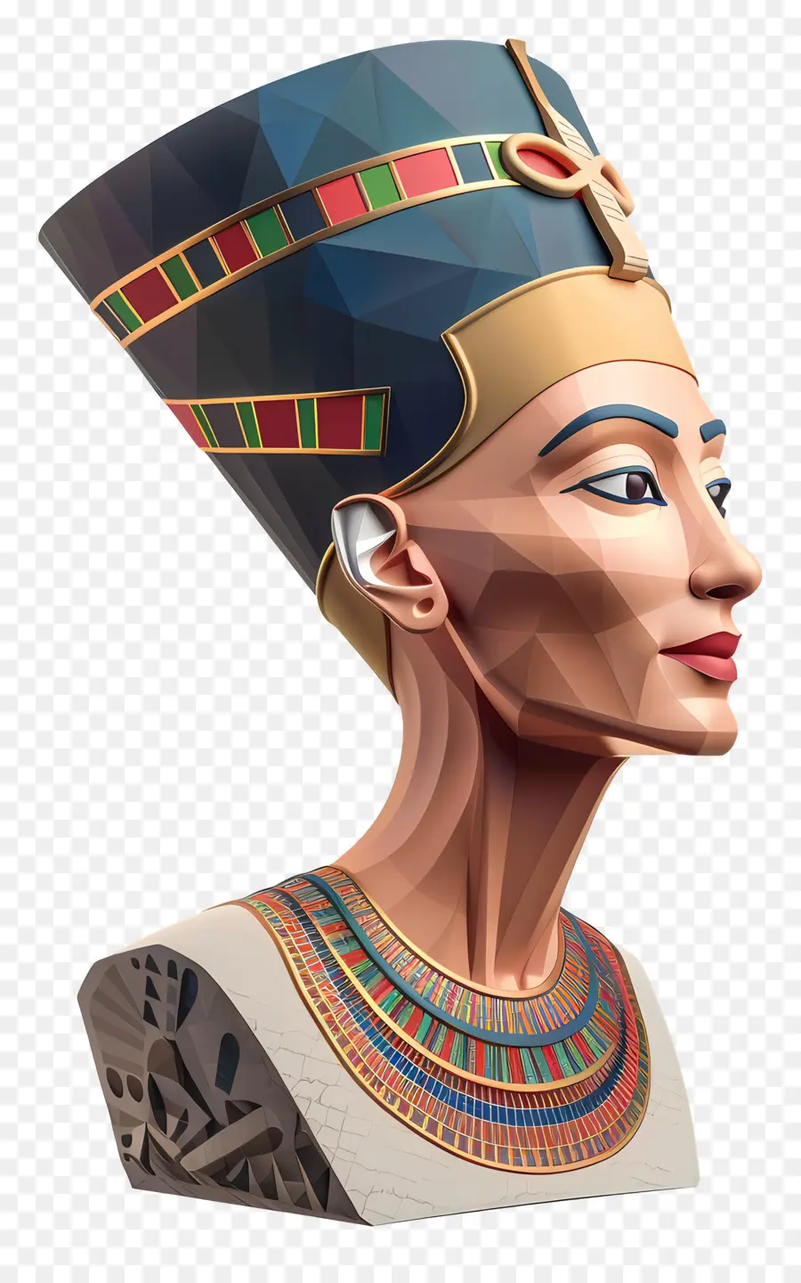 Busto De Nefertiti，Reina Egipcia PNG