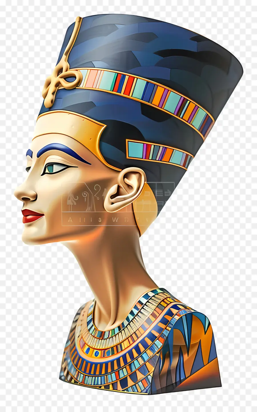 Busto De Nefertiti，Reina Egipcia PNG