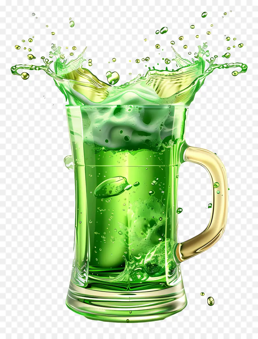 Cerveza Verde，Jarro De Cristal PNG