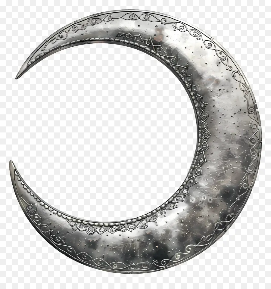 Crescent Moon，Luna De Plata PNG