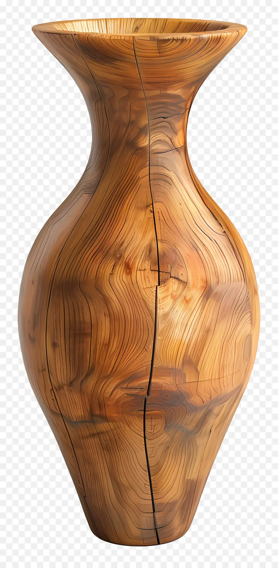 Jarrón De Madera，Hechos A Mano PNG