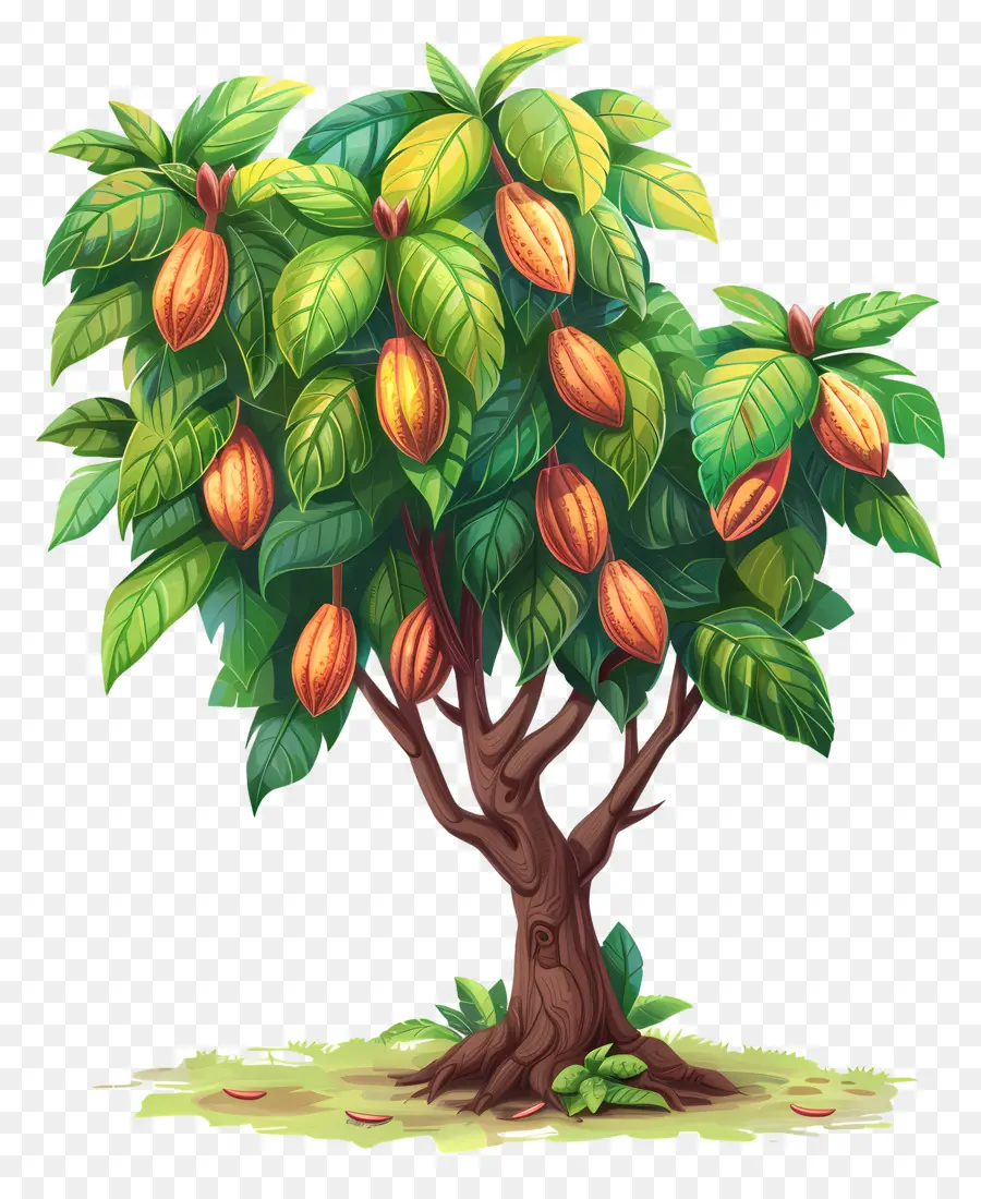 árbol De Cacao Completo，Chocolate PNG