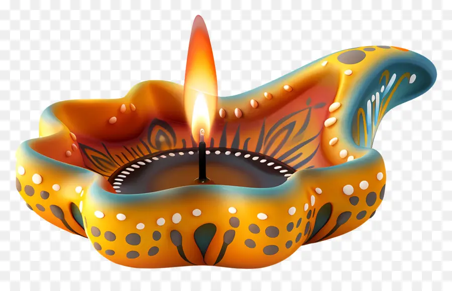 Diwali Diya，Vela De Cerámica PNG