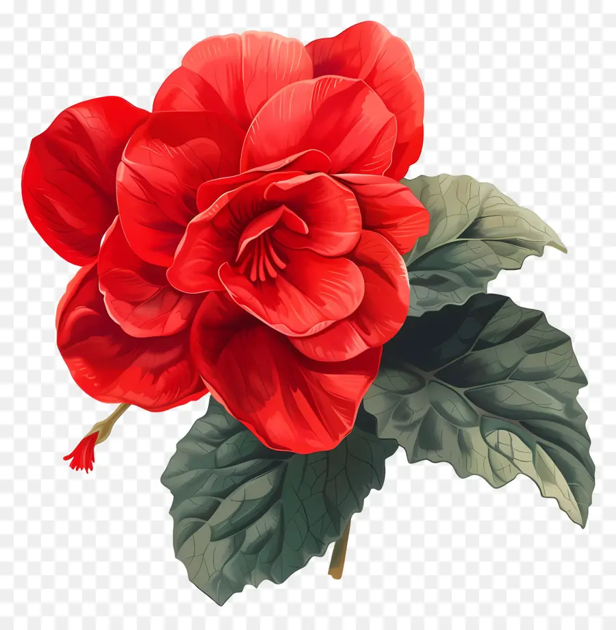 Flor De Begonia，Geranio Rojo PNG