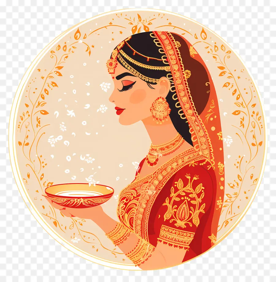 Karva Chauth，Tradicional De La India De La Boda PNG