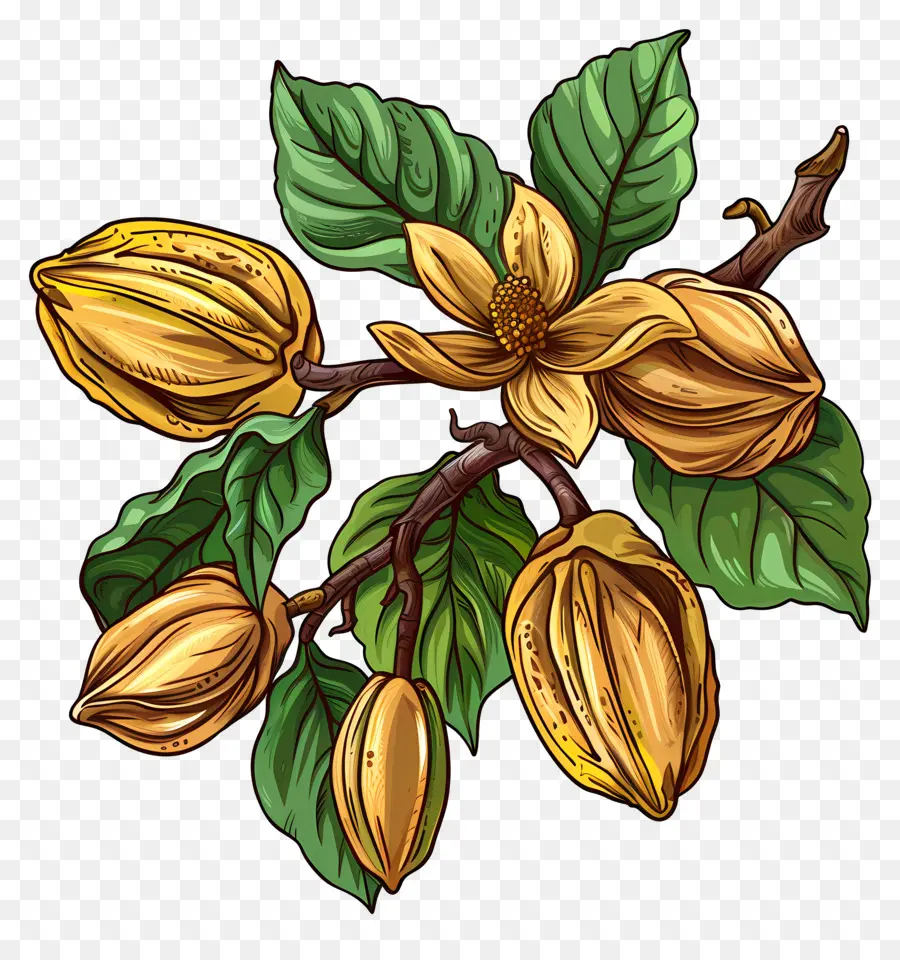 árbol Del Cacao，Chocolate Bean PNG