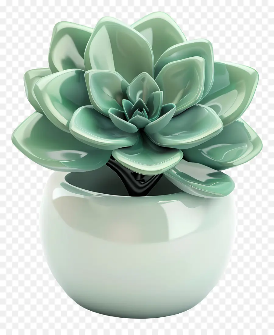 Flor De Jade En Maceta，Planta Suculenta PNG