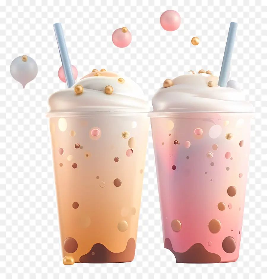 Té De Leche Estética，Café Helado PNG