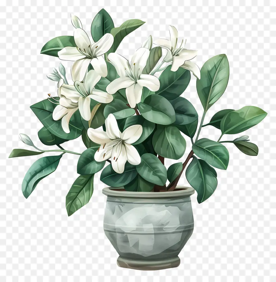 Flor De Jade En Maceta，Planta En Maceta PNG