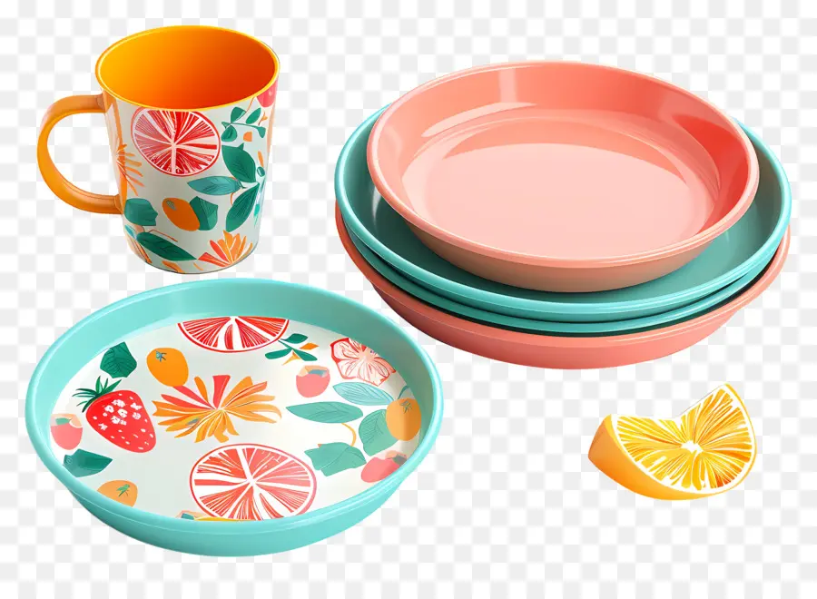 Set De Cena De Melamina，Vajilla PNG