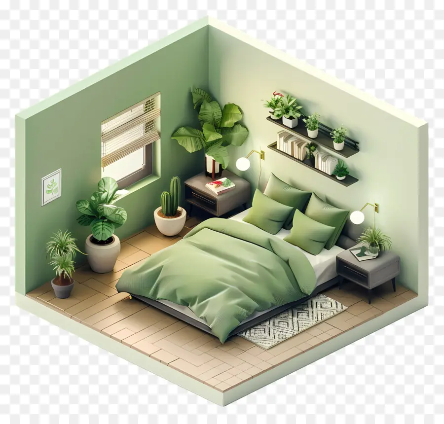 La Cama De La Habitación，Dormitorio PNG