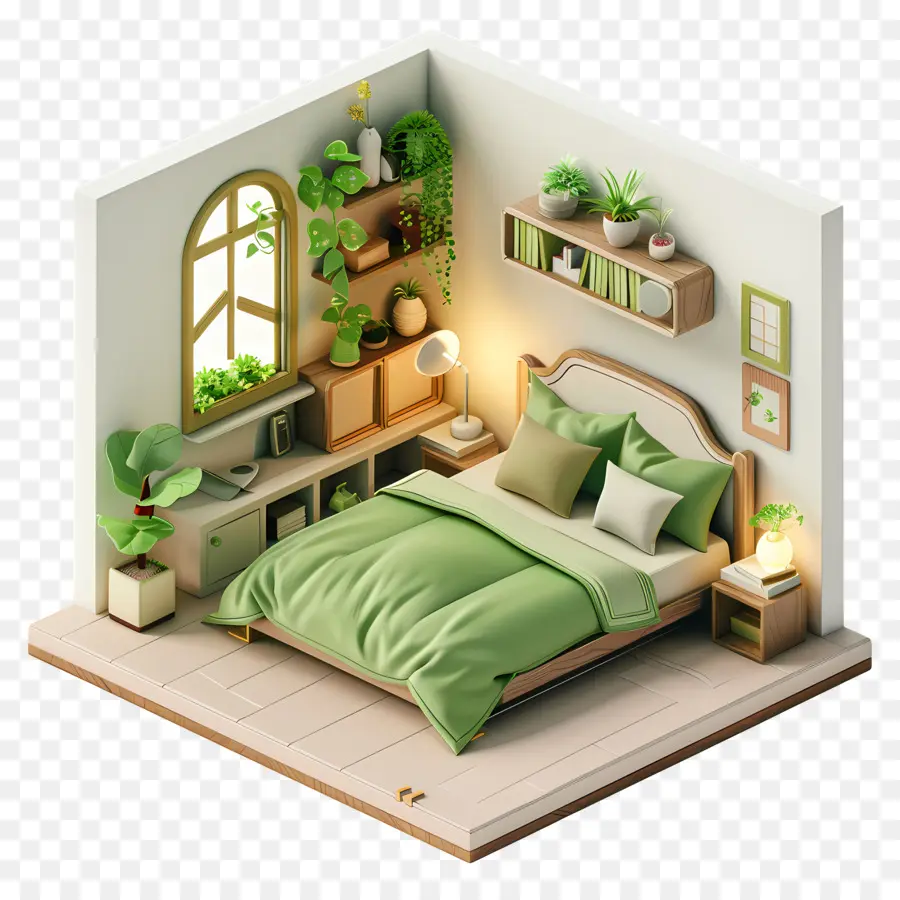 La Cama De La Habitación，Decoración Del Dormitorio PNG