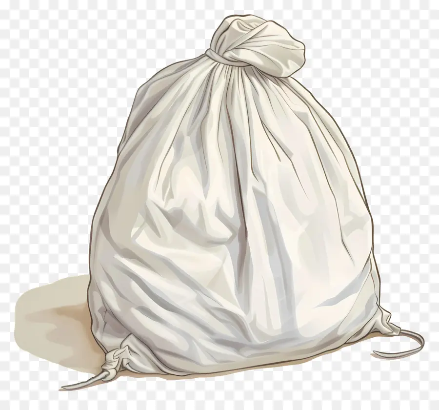 Bolsa De Lavandería，Bolsa De Basura De Plástico Blanco PNG