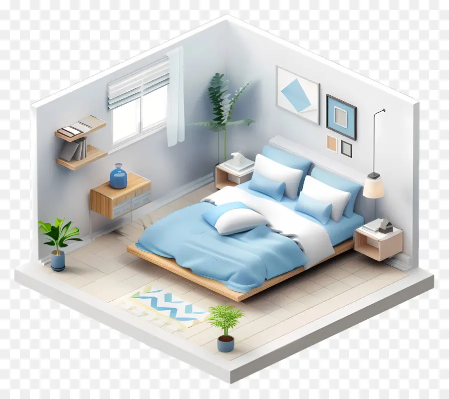 La Cama De La Habitación，Decoración Del Dormitorio PNG