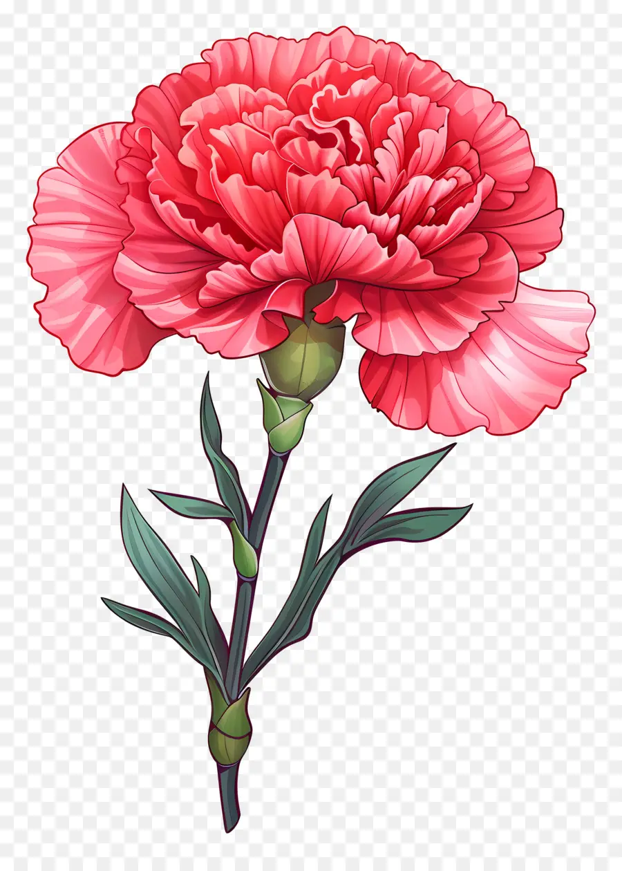 Flor De Clavel，Clavel Rojo PNG