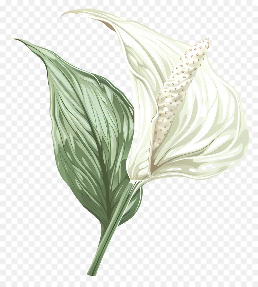 Lirio De Paz Individual，Planta De Caladio Blanco PNG