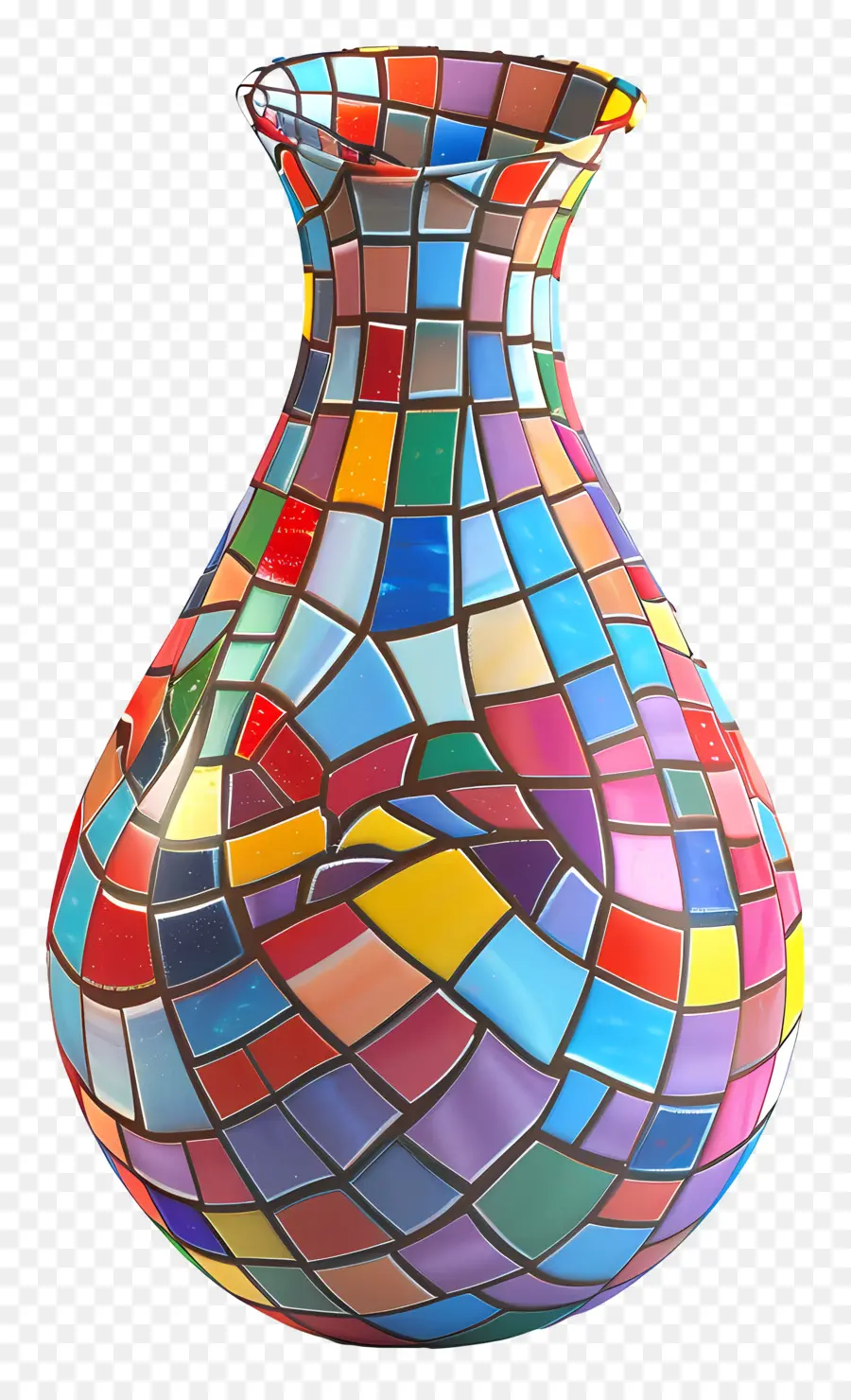 Jarrón De Mosaico，Florero PNG