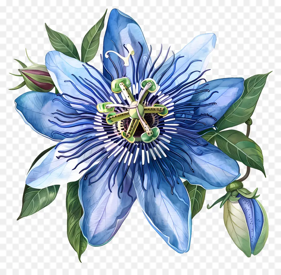Flor De La Pasión，Flor De Pasión Azul PNG