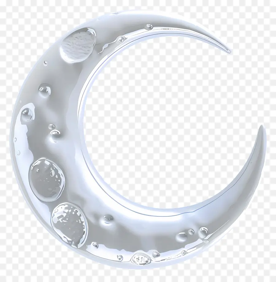Crescent Moon，Burbujas PNG