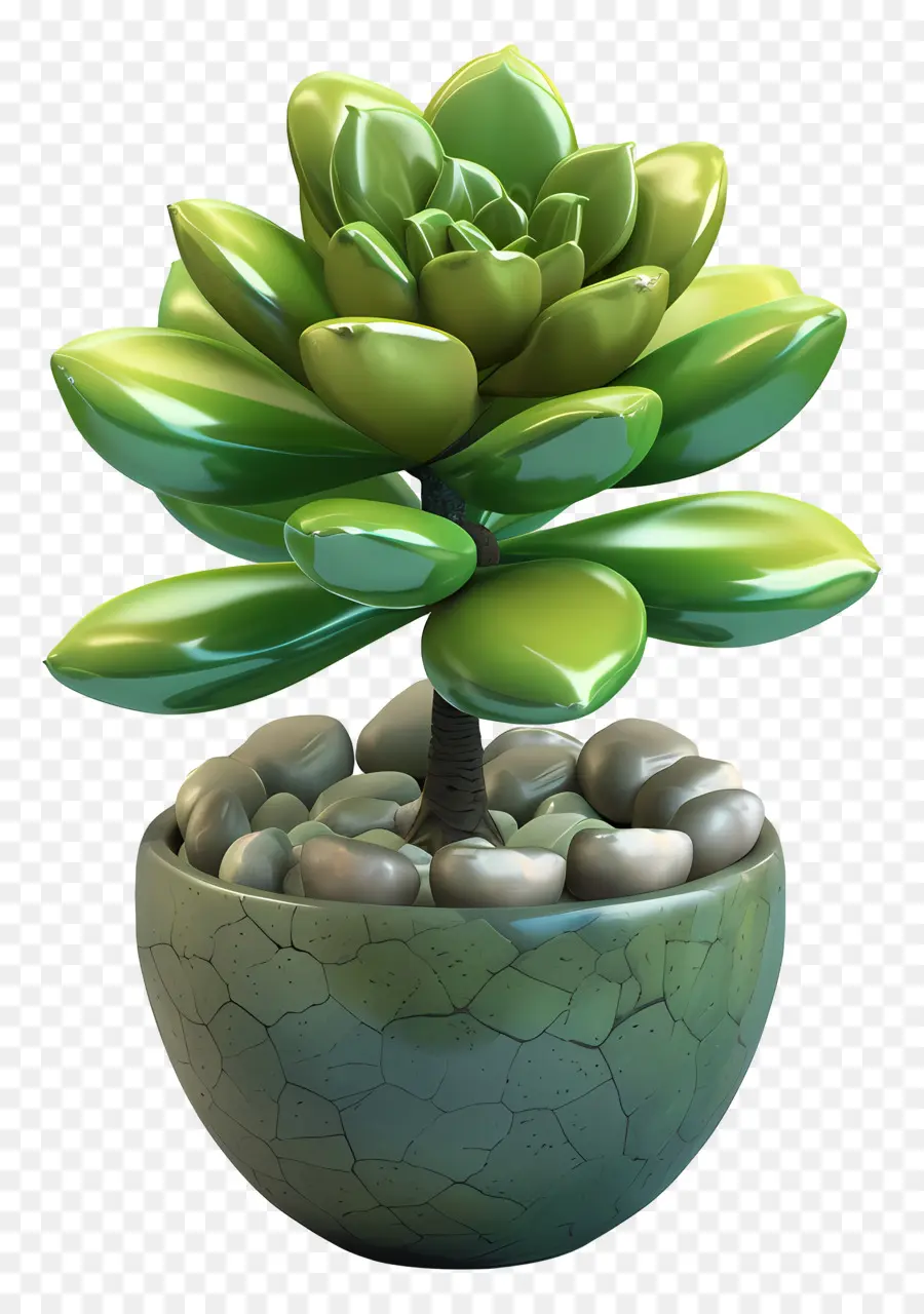 Flor De Jade En Maceta，Las Plantas Verdes PNG