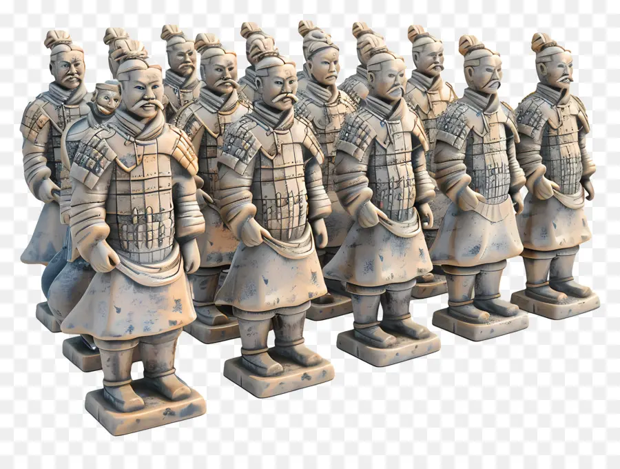 El Ejército De Terracota，Los Soldados PNG