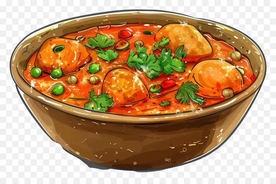 Yo Bhaji，Curry Rojo Picante PNG