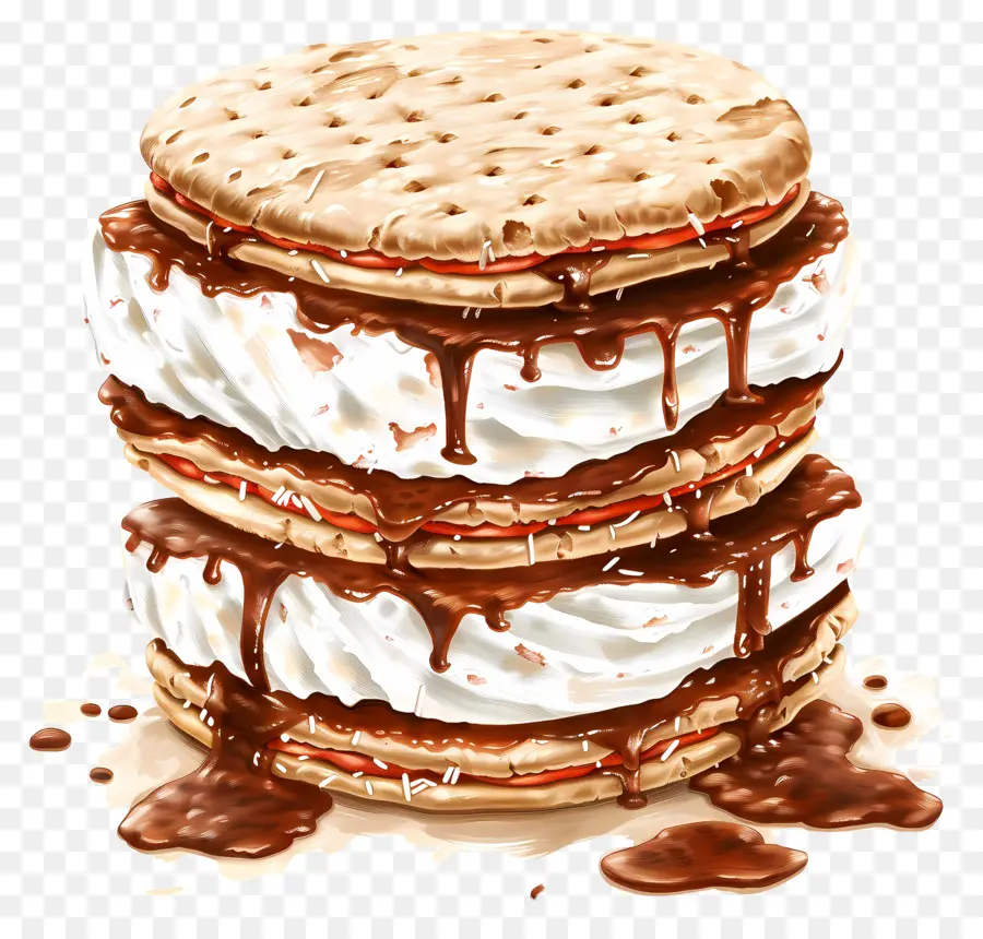 Sandwich De Helado，Obleas De Vainilla PNG