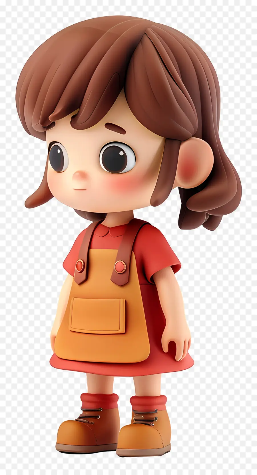 Niña De Pie，Render 3d PNG