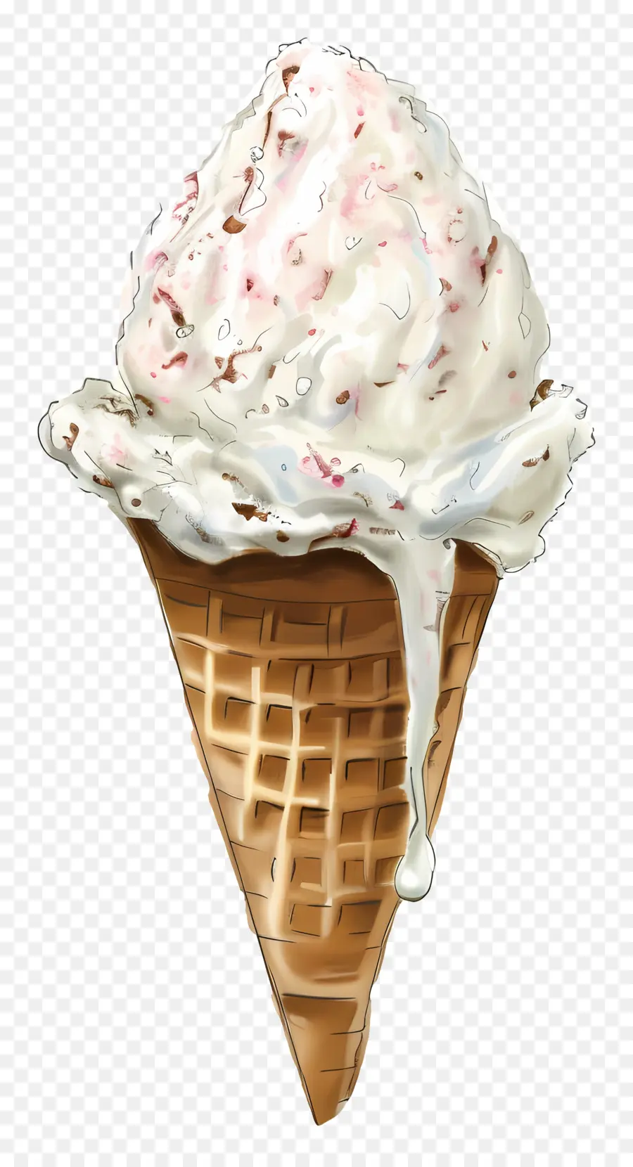 Helado De Cono，Helado PNG