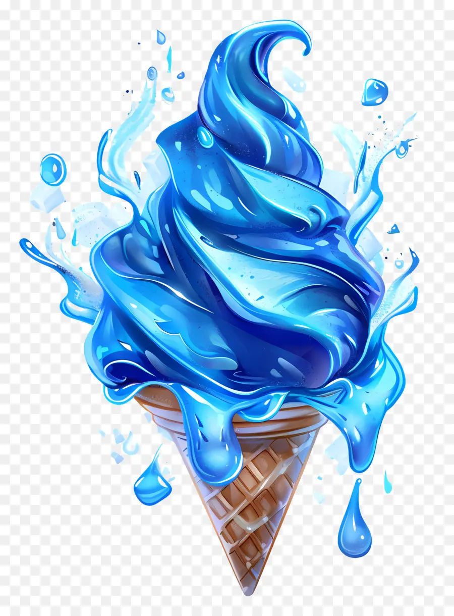 Azul Helado，Crema Batida PNG