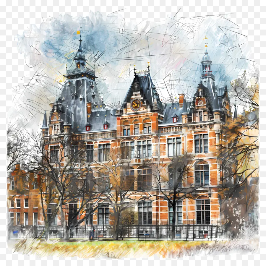 Rijksmuseum，Edificio De Ladrillo PNG