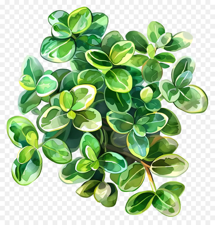 Planta De Jade De Ondulación，Hojas Verdes PNG