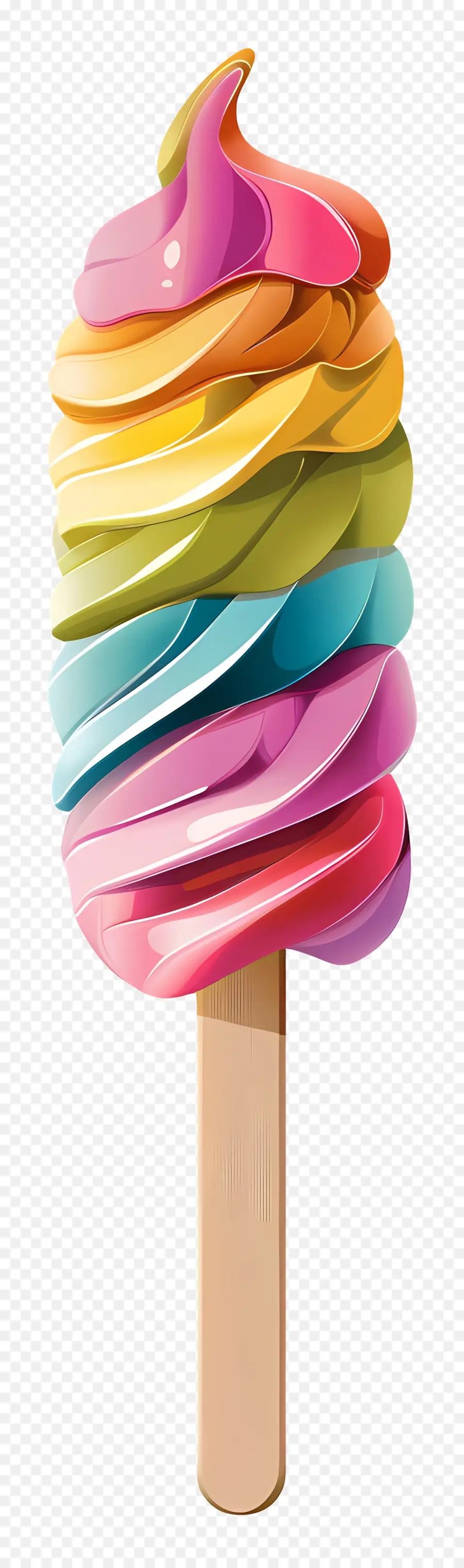 Palo De Helado，Paleta De Arcoiris PNG