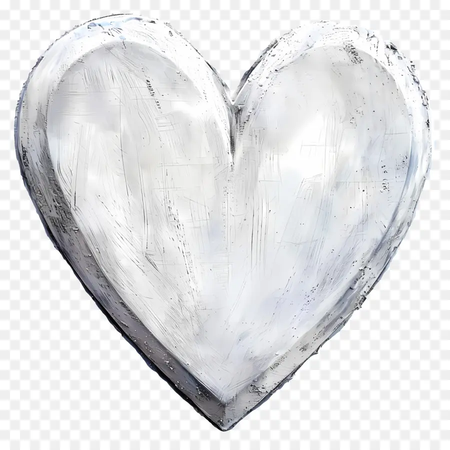 White Heart，Corazón PNG