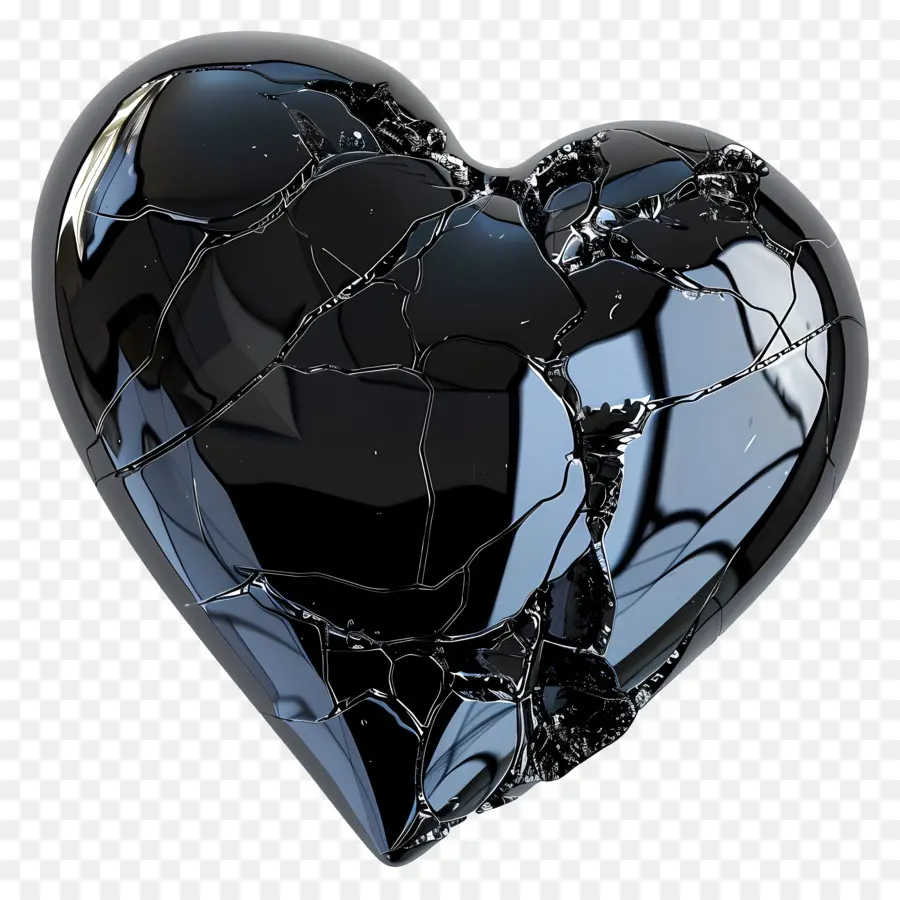 Corazón Negro，Corazón Roto PNG