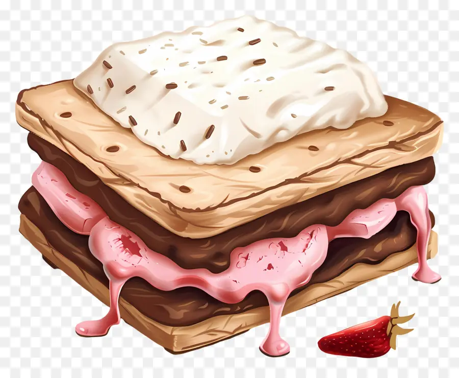 Sandwich De Helado，Pastel De Chocolate PNG