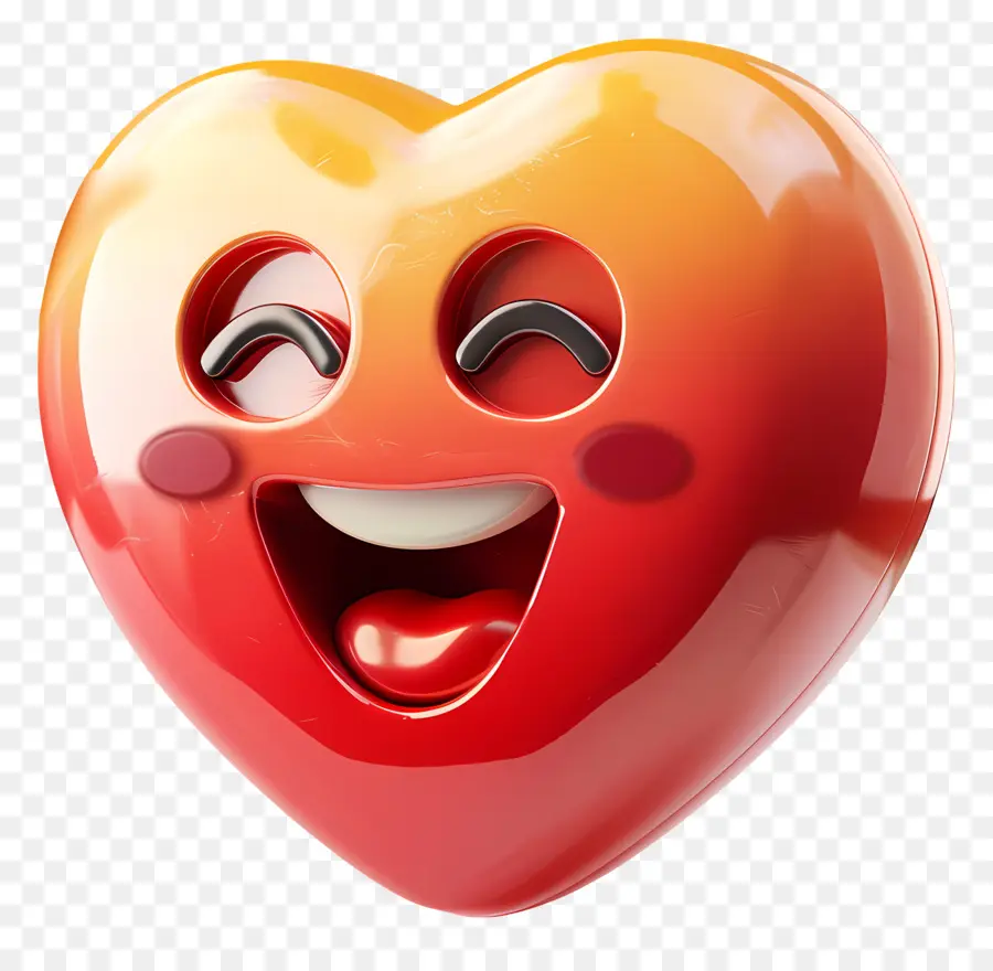 Corazón Emoji，Cara Sonriente PNG