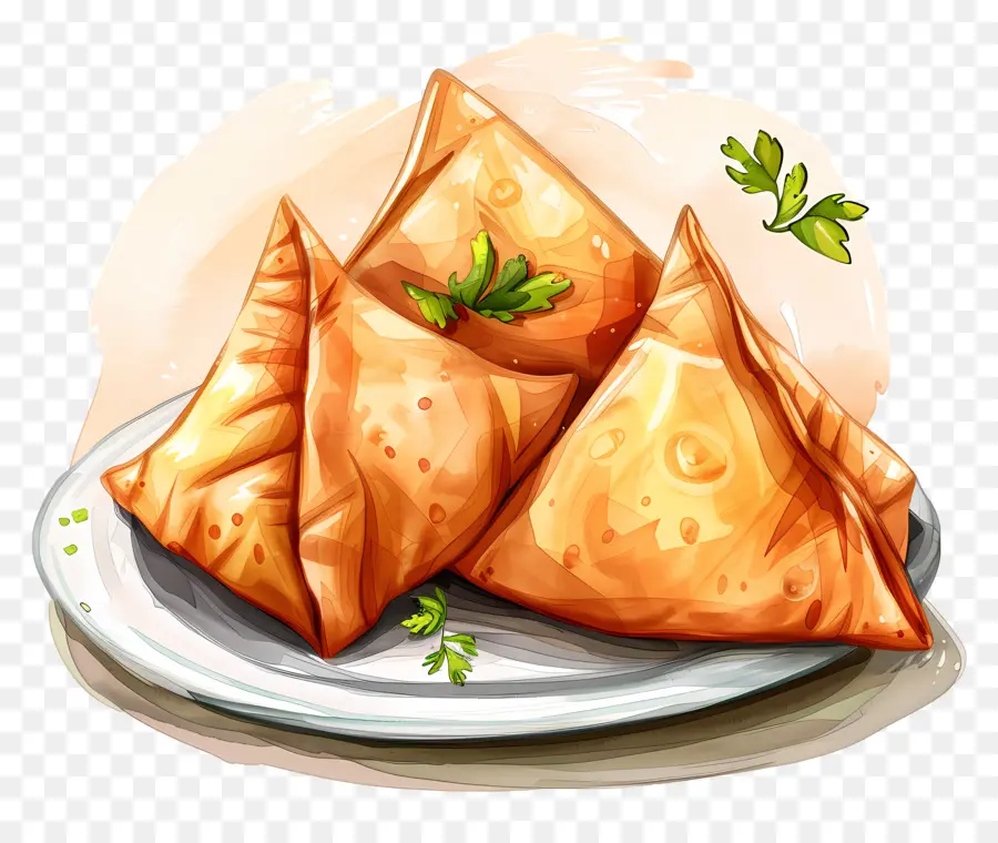 Comida Samosa，Samosas PNG