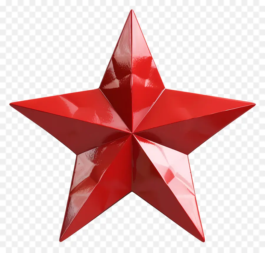 Estrella Roja，Textura Metálica PNG