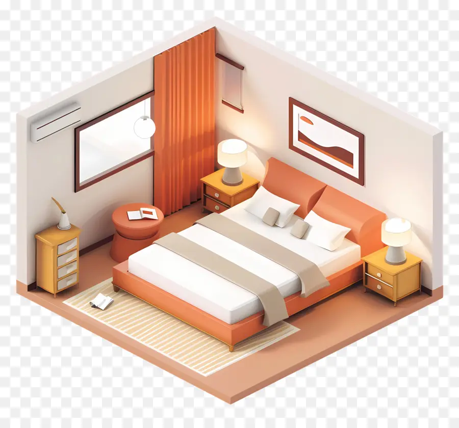 Habitación De Hotel，Decoración Del Dormitorio PNG