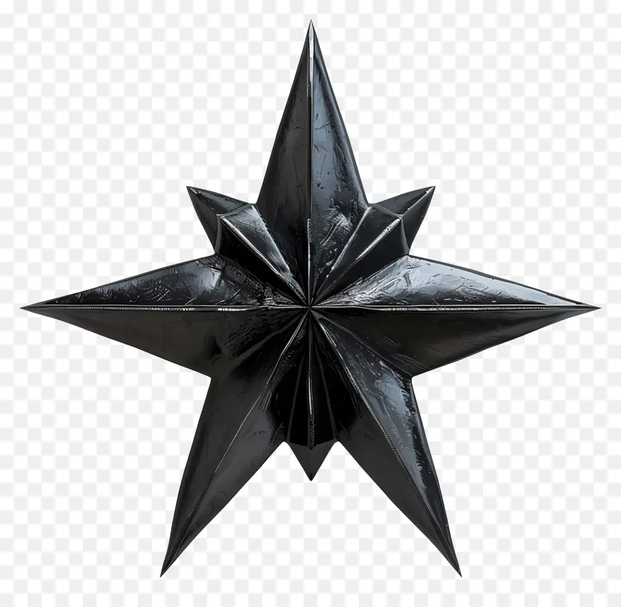 Black Star，Objeto De Metal Negro PNG