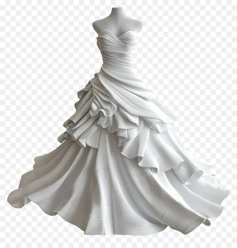 Vestido De Novia，Bata Blanca PNG