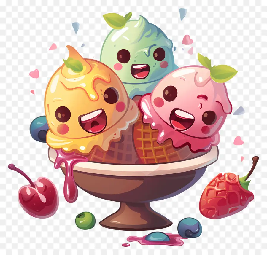 Dibujos Animados De Helado，Helado PNG