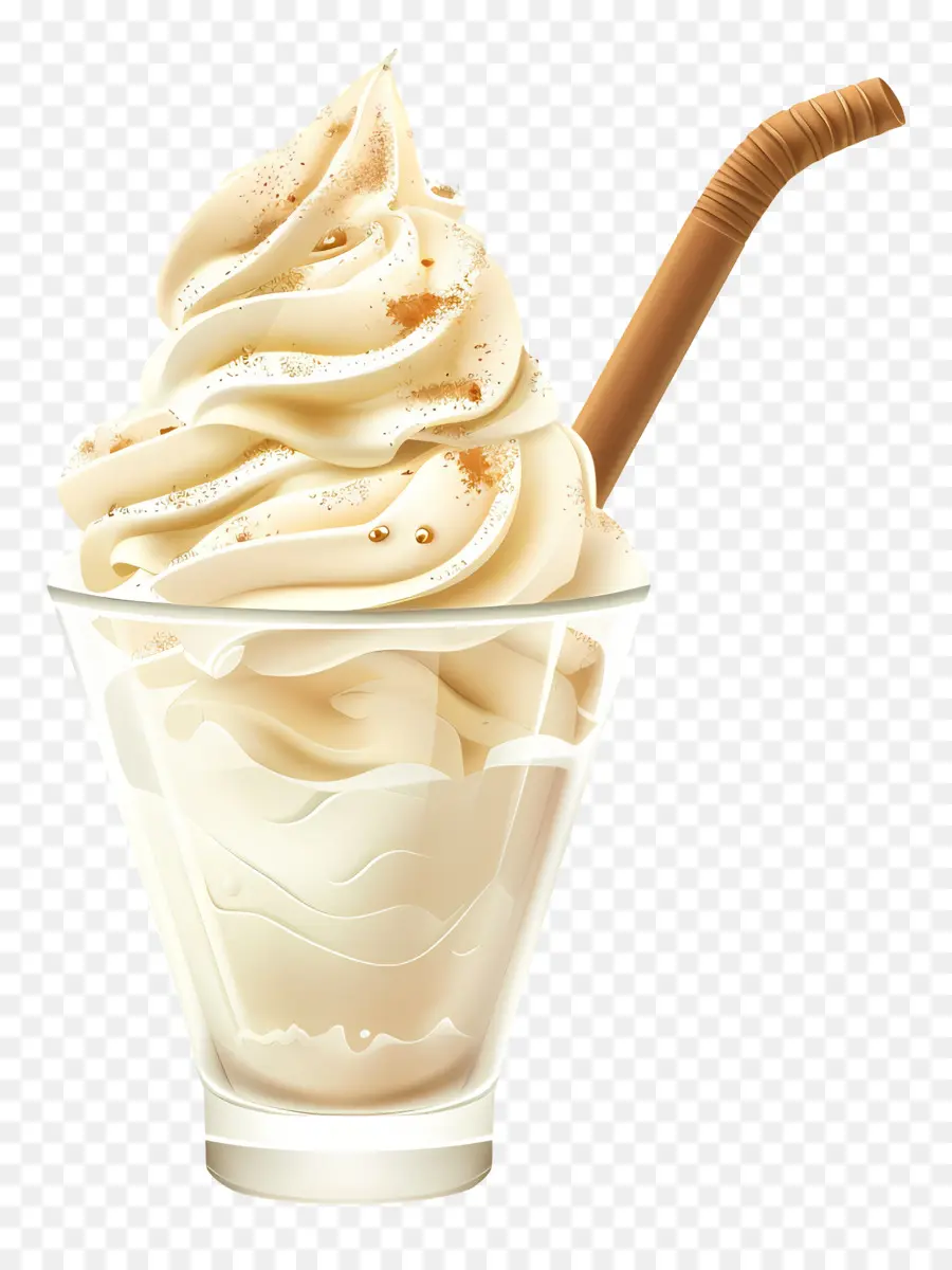 Helado De Vainilla，Crema Batida PNG